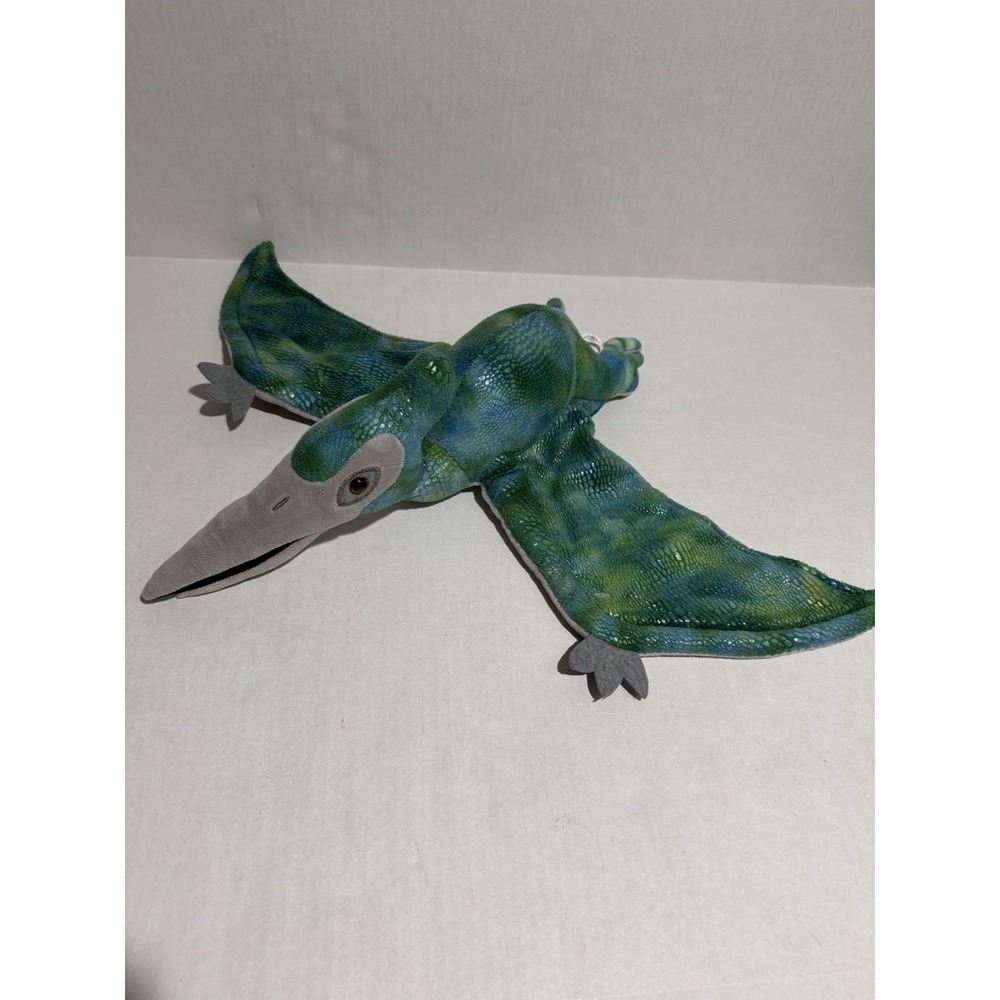 The Petting Zoo‎ Blue Green and Grey Pterodactyl 1994 Plush stuffed animal